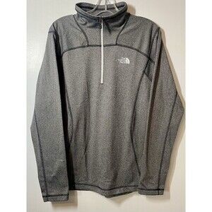 The North Face Pullover Mock Neck 1/4 Zip Jacket Shirt Men’s S Gray